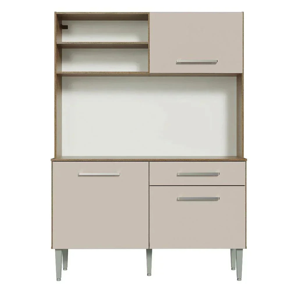 Armário de Cozinha Compacta 120cm Rustic/Crema